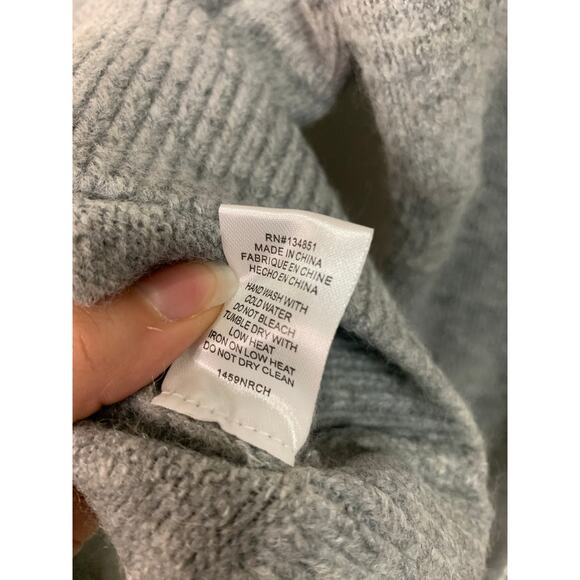 WAYF mock neck tie bow grey long sleeve sweater size XS NWT‎ - Picture 6 of 6